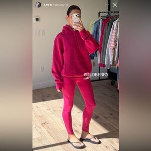 Wildberry Pink Cozy Hoodie & Legging Set